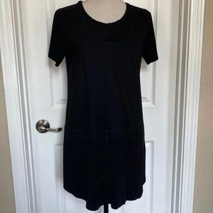 Suede black dress